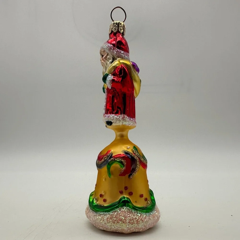 1998 Christopher‎ Radko Ring Ring 5' Ornament Santa Bell 98-081-0